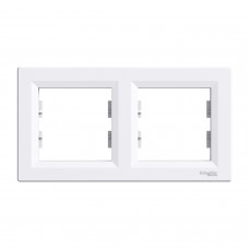 Рамка 2-х постовая горизонтальная Schneider Electric серии Asfora белая (EPH5800221)