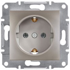 ⚡ Розетка з заземленням Asfora 16А бронза (EPH2900169)