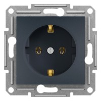 ⚡Розетка з заземленням Asfora 16А антрацит (EPH2900171) ⚡Розетка з заземленням Asfora 16А антрацит (EPH2900171)