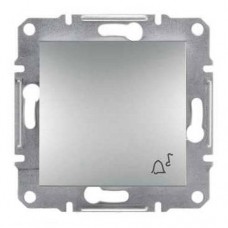 ⚡Кнопочный выключатель с символом звонок Asfora алюминий (EPH0800161)