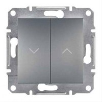⚡Вимикач для жалюзі Asfora IP20 сталь (EPH1300162) ⚡Вимикач для жалюзі Asfora IP20 сталь (EPH1300162)