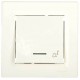 ⚡Кнопковий вимикач з підсвічуванням та символом дзвінок Asfora IP20 білий (EPH1700121)