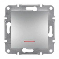 ⚡Выключатель с подсветкой Asfora IP20 алюминий (EPH1400161)