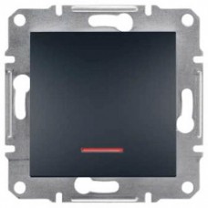 ⚡Выключатель с подсветкой Asfora IP20 антрацит (EPH1400171)