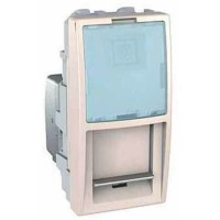 Розетка комп'ютерна RJ45 кат. 6е, UTP 1 модуль серія Unica MGU3.414.25