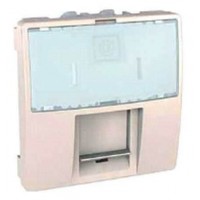 Розетка комп'ютерна RJ45 кат. 6е, UTP 2 модуля серія Unica MGU3.415.25 Розетка комп'ютерна RJ45 кат. 6е, UTP 2 модуля серія Unica MGU3.415.25