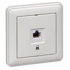 Розетка компьютерная W59 RJ45 категория 5E, в сборе, слоновая кость (RSI-152K5E-28)