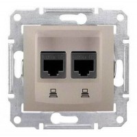 ⚡SDN4400168 Компьютерная розетка UTP RJ45 кат.5e неэкранированная Sedna. Цвет Титан