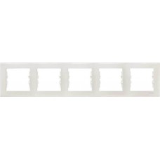 SDN5800923 Декоративная рамка 5-постовая горизонтальная Sedna. Цвет Слоновая кость