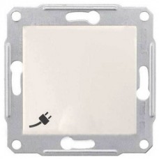 SDN3100123 Розетка з заземленням, захисними шторками та кришкою 16А, 250 В Sedna. Колір Слонова кістка