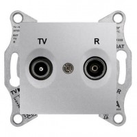 ⚡SDN3301660 Розетка TV/R концевая 1 dB Sedna. Цвет Алюминий