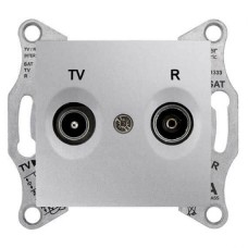SDN3301360 Розетка TV/R прохідна 8 dB Sedna. Колір Алюміній