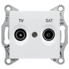 ⚡SDN3401921 Розетка ТV/SAT прохідна 4 dB Sedna. Колір Білий