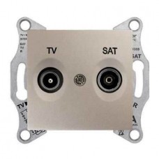 SDN3401268 Розетка ТV/SAT прохідна 8 dB Sedna. Колір Титан