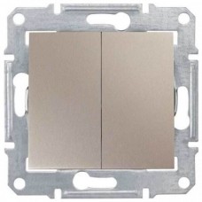 SDN0600168 2-клавішний перемикач 10 A серії Sedna. Колір Титан