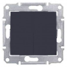 SDN0600170 2-клавішний перемикач 10 A серії Sedna. Колір Графіт