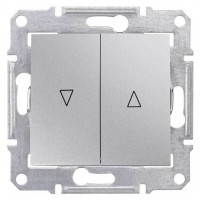SDN1300160 Вимикач для жалюзі з електрич. блокуванням 10A серії Sedna. Колір Алюміній SDN1300160 Вимикач для жалюзі з електрич. блокуванням 10A серії Sedna. Колір Алюміній