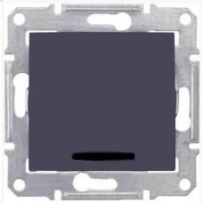 SDN0401170 Одноклавішний перемикач з індикацією 10A серії Sedna. Колір Графіт