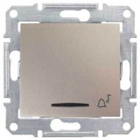 ⚡SDN1600468 Кнопочный выключатель с символом звонок и подсветкой 10A серии Sedna. Цвет Титан ⚡SDN1600468 Кнопочный выключатель с символом звонок и подсветкой 10A серии Sedna. Цвет Титан