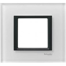 Рамка 1-постова "біле скло" Unica Class MGU68.002.7C2