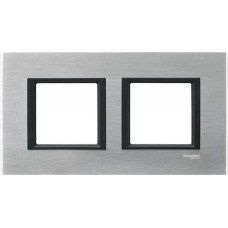 MGU68.004.7A1 Рамка 2-постова "сріблястий алюміній" Unica Class
