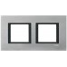 MGU68.004.7A1 Рамка 2-постова "сріблястий алюміній" Unica Class
