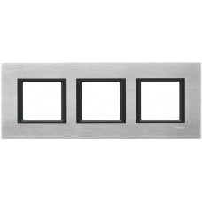 MGU68.006.7A1 Рамка 3-постова "сріблястий алюміній" Unica Class