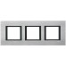MGU68.006.7A1 Рамка 3-постова "сріблястий алюміній" Unica Class