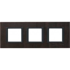 MGU68.006.7P2 Рамка 3-постова "шкіра трюфель" Unica Class