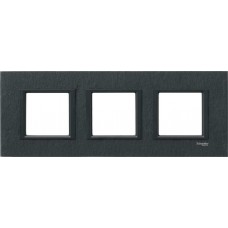 MGU68.006.7Z1 Рамка 3-постова "чорний камінь" Unica Class