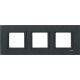 Рамка 3-постова "чорний камінь" Unica Class MGU68.006.7Z1