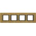 Рамка 4-постова "шкіра сахара" Unica Class MGU68.008.7P1