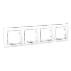 Наборная рамка 4-постовая белая Unica Colors MGU4.008.18