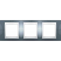 Рамка тримісна Unica Plus. Колір Блакитний лід MGU6.006.854