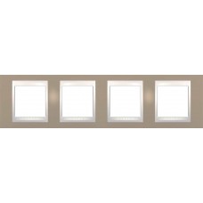 Рамка 4-місна Unica Plus. Колір Коричневий MGU6.008.574