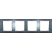 Рамка чотиримісна Unica Plus. Колір Блакитний лід MGU6.008.854