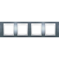 MGU6.008.854 Рамка 4-местная Unica Plus. Цвет Голубой лед