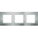 Рамка трехместная Unica Quadro. Цвет Серебристый MGU6.706.55