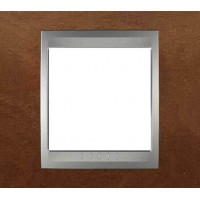 Рамка одноместная Unica Top. Цвет Черешня/Алюминий MGU66.002.0M2