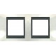 Рамка двухместная Unica Top. Цвет Белоснежный/Графит MGU66.004.292
