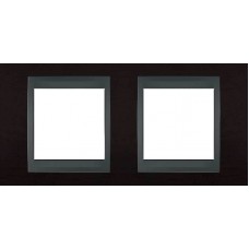 Рамка 2-местная Unica Top. Цвет Венге/Графит MGU66.004.2M3