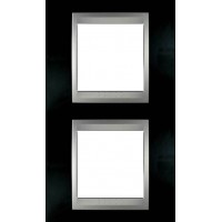 Рамка двухместная Unica Top. Цвет Черный родий/Алюминий MGU66.004V.093