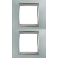 Рамка двухместная Unica Top. Цвет Изумрудный/Алюминий MGU66.004V.094