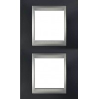 Рамка двухместная Unica Top. Цвет Металлик/Алюминий MGU66.004V.097