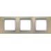 Рамка 3-местная Unica Top. Цвет Титановый/Алюминий MGU66.006.095
