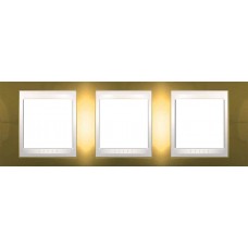 Рамка 3-местная Unica Top. Цвет Золото/Слоновая кость MGU66.006.504