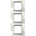 Рамка 3-местная Unica Top. Цвет Белоснежный/Алюминий MGU66.006V.092