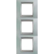 Рамка 3-местная Unica Top. Цвет Изумрудный/Алюминий MGU66.006V.094