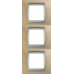 Рамка 3-местная Unica Top. Цвет Оникс медный/Алюминий MGU66.006V.096