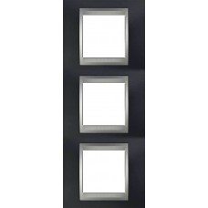 Рамка тримісна Unica Top. Колір Металік/Алюміній MGU66.006V.097